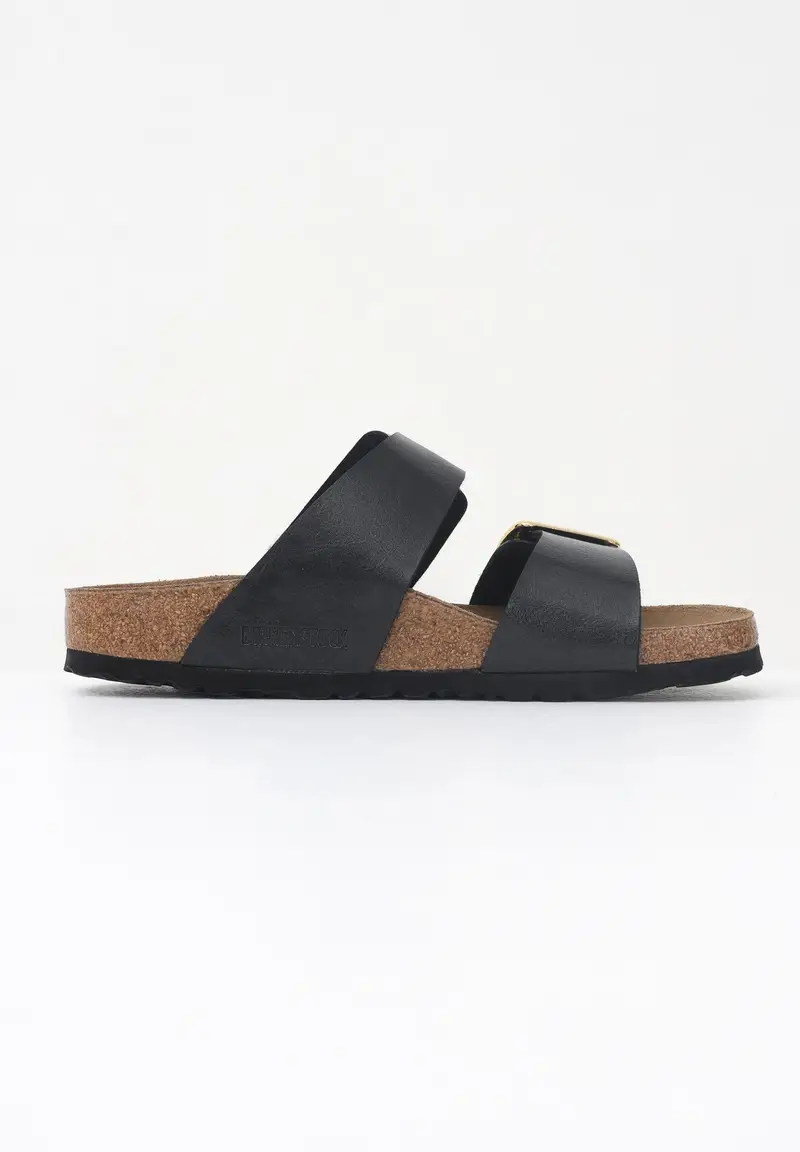 BIRKENSTOCK Ciabatte Sydney Cushion Buckle nere da donna miniatura 2