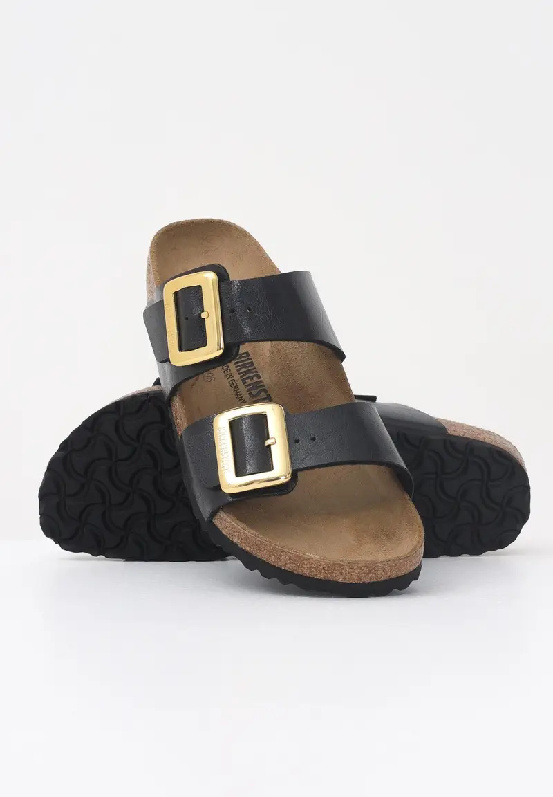 BIRKENSTOCK Ciabatte Sydney Cushion Buckle nere da donna miniatura 3
