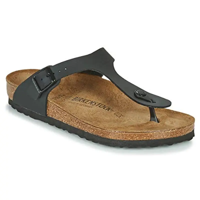 Birkenstock Gizeh Birko-Flor, Sandali Unisex - Adulto, Nero, 44 (Normale)