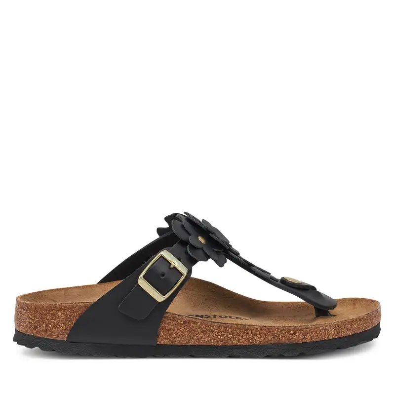 Infradito Birkenstock Gizeh Flowers 1026719 Nero