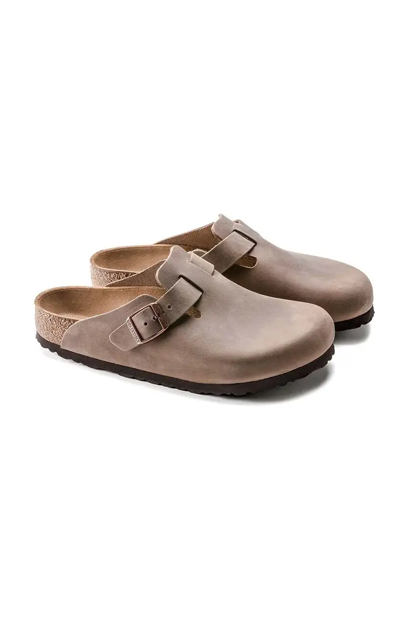 infradito in nubuck Boston Marrone miniatura 4