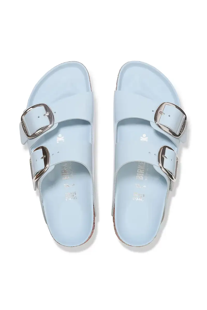 infradito in pelle Arizona Big Buckle donna colore blu 1030327 miniatura 3