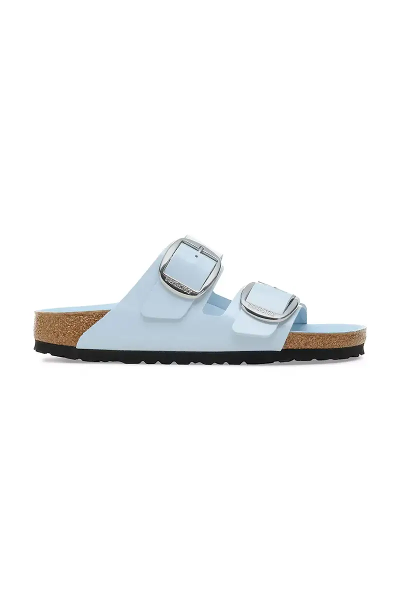infradito in pelle Arizona Big Buckle donna colore blu 1030327