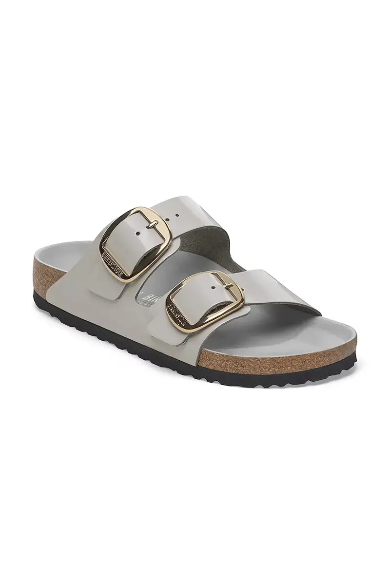 infradito in pelle Arizona Big Buckle donna colore grigio 1029391 miniatura 2