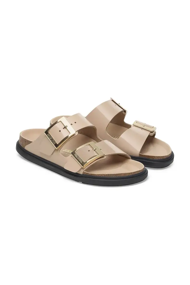 infradito in pelle Arizona Droplet Buckle donna colore beige 1029386 miniatura 4