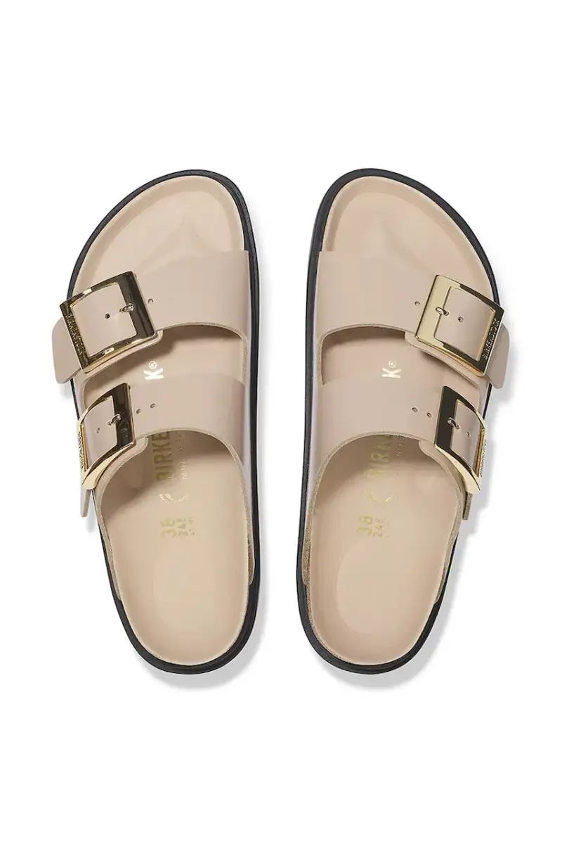 infradito in pelle Arizona Droplet Buckle donna colore beige 1029386 miniatura 5