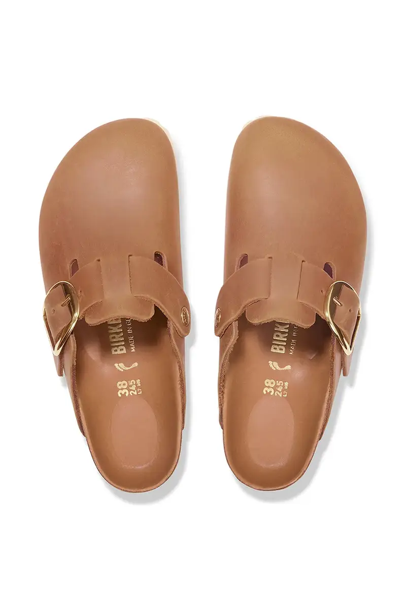 infradito in pelle Boston Big Buckle donna colore marrone 1030446 miniatura 3