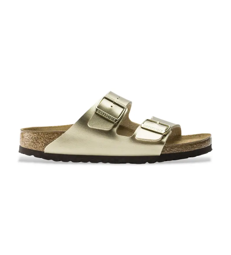 per donna 1016110 Sandali Arizona Birko Flor in pelle dorata (42), Oro, Basso, Nessuno, Casual