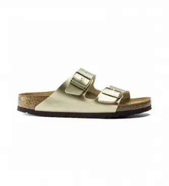 per donna 1016111 Sandali dorati Arizona BF (42), Oro, Basso, Nessuno, Casual Pelle