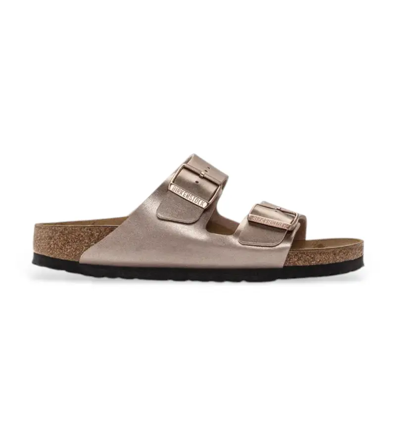 per donna 1023960 Sandali Arizona Birko Flor in pelle color bronzo (37), Basso, Nessuno, Casual