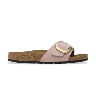 per donna 1027056 Sandali Madrid in pelle rosa con fibbia grande (36), Basso, Nessuno, Casual