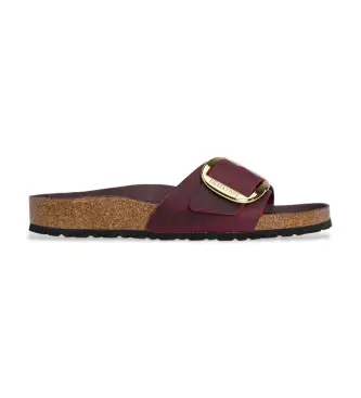per donna 1028031 Sandali Madrid Big Buckle Leoi in pelle bordeaux (38), Basso, Nessuno, Casual, Granata