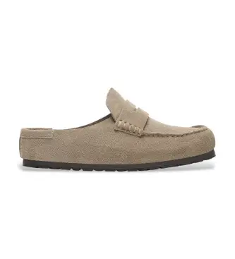 per donna 1029710 Zoccoli in pelle color tortora avvolti in Napoli (36), Basso, Nessuno, Casual, Taupe Naturale