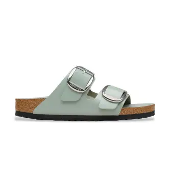 per donna 1031882 Sandali Arizona Big Buckle in pelle verde (38), Basso, Nessuno, Casual