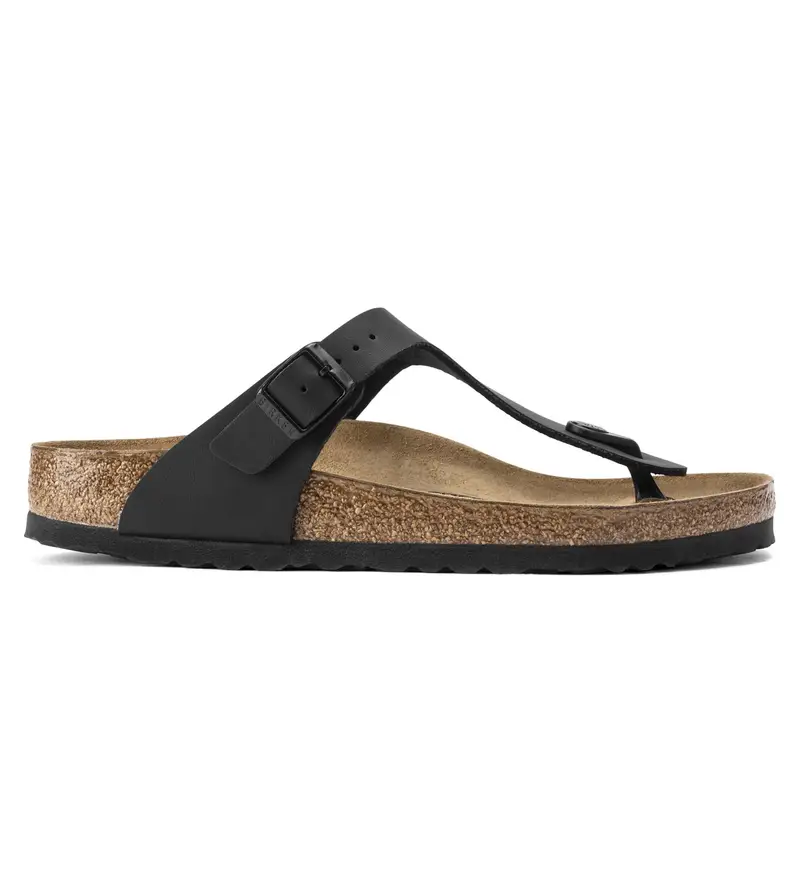 per donna. 43693 Sandali Gizeh Birko-Flor neri (36), Nero, Basso, Nessuno, Casual Pelle