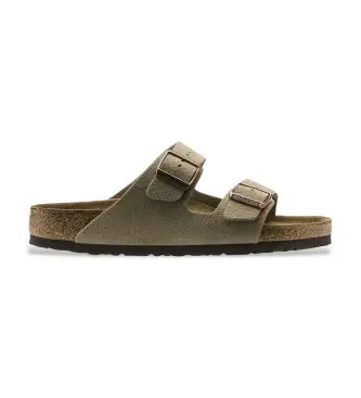 per donna 951303 Sandali in pelle color talpa Arizona (37), Basso, Nessuno, Casual, Taupe Naturale