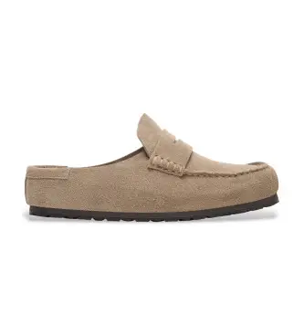 per uomo 1029675 Zoccoli in pelle color tortora avvolti in Napoli (38), Basso, Nessuno, Casual, Taupe Naturale