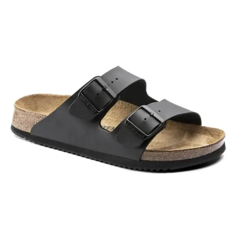 BIRKENSTOCK Sandale Arizona, Superlauf, Birko-Flor, nero, normale, taglia 40 1018222-40 (pantolette scarpe basse latsche doppia fibbia scarpe da lavoro scarpe Birki Arizona), Nero, 40 EU miniatura 2