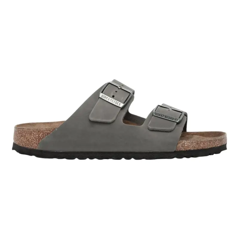 sandali birkenstock arizona oiled leather - iron GRAY