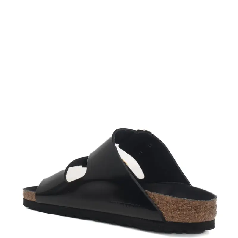 Birkenstock sandali da donna arizona big buckle in vera pelle vernice neri miniatura 3