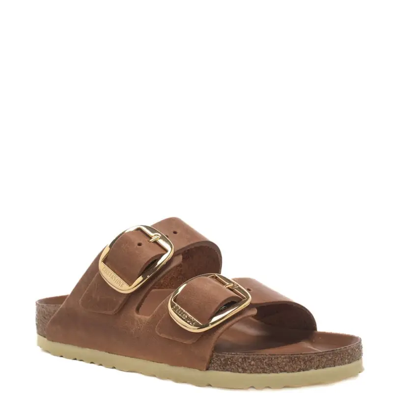 sandali da donna arizona big buckle pelle oliata cognac miniatura 2