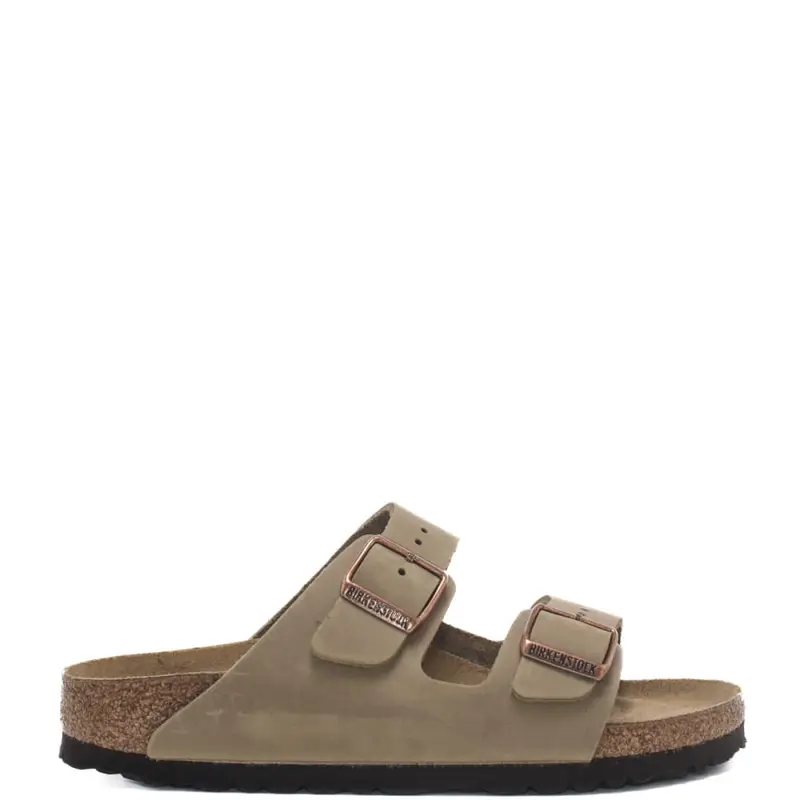 sandali da donna arizona in vera pelle oliata tabacco