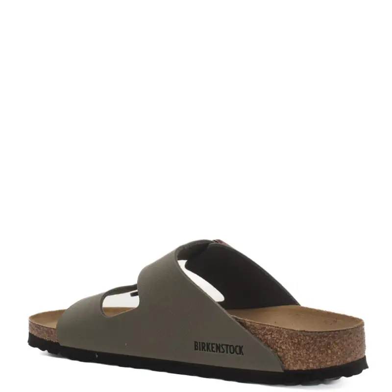 sandali da uomo arizona birko flor nubuck in vera pelle con doppio cinturino grigio miniatura 3