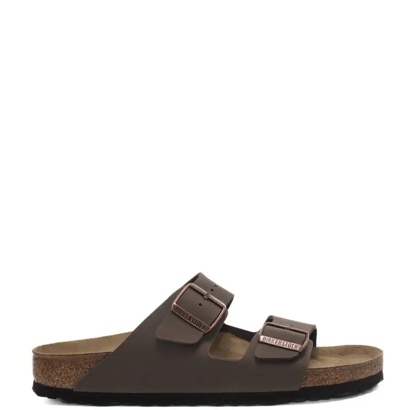 sandali da uomo arizona birko flor nubuck in vera pelle con doppio cinturino mocca