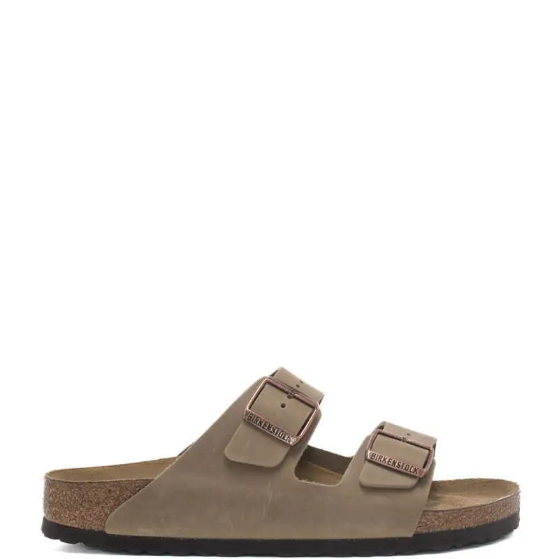 sandali da uomo arizona in vera pelle oliata tabacco