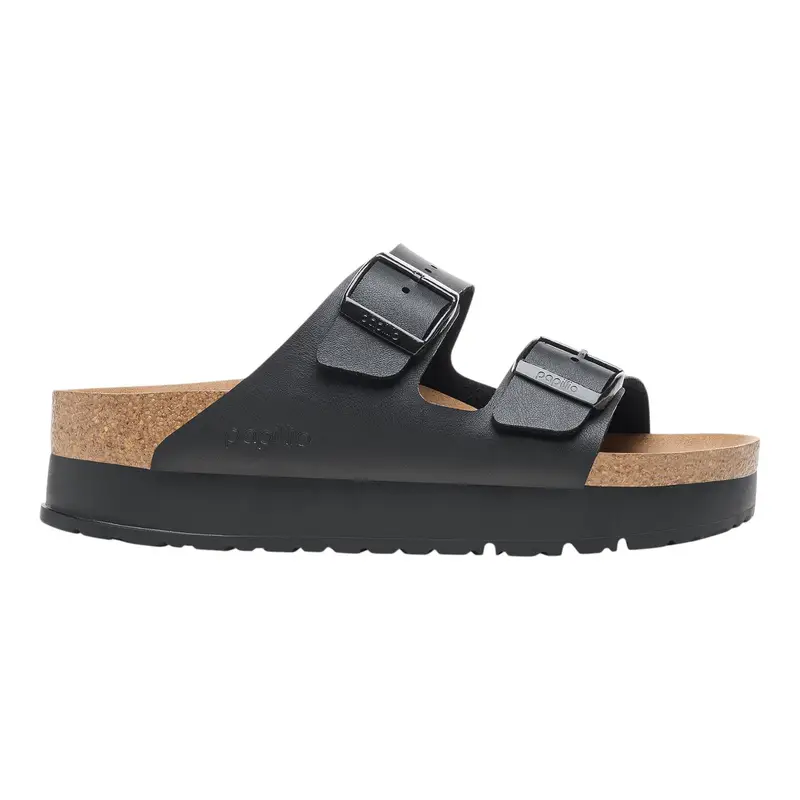 sandali donna birkenstock arizona platform papillio vegane - black