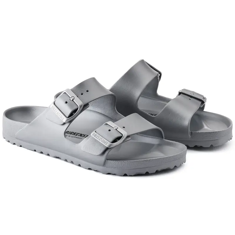 Sandali Gomma Arizona Grigio Metallico Unisex EUR 45 / UK 10 5