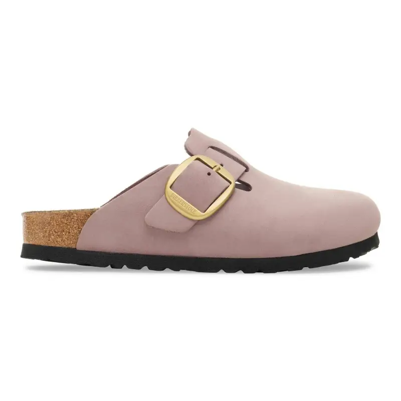 Sandali in pelle scamosciata con grande fibbia donna Birkenstock Boston
