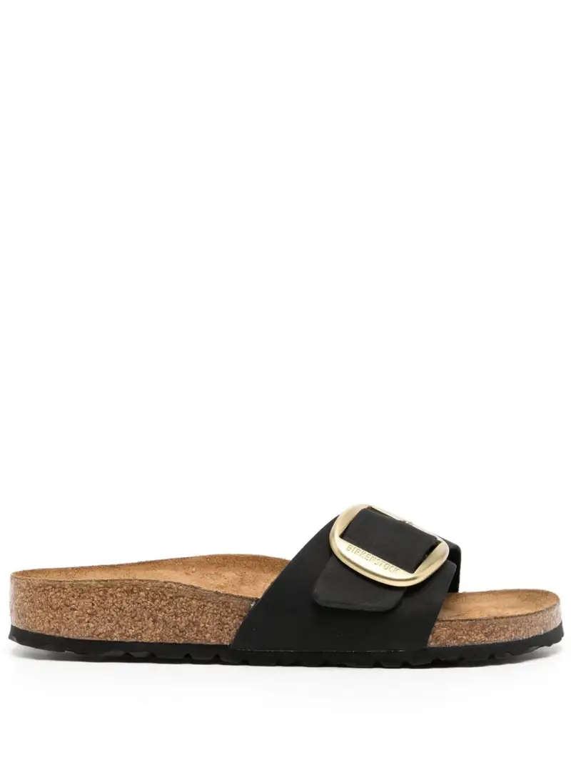 sandali madrid big buckle NERO