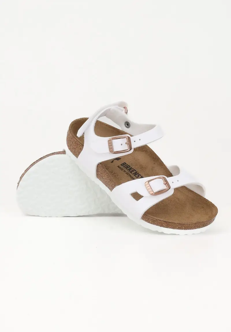 BIRKENSTOCK Sandali Rio bianchi da neonato miniatura 3