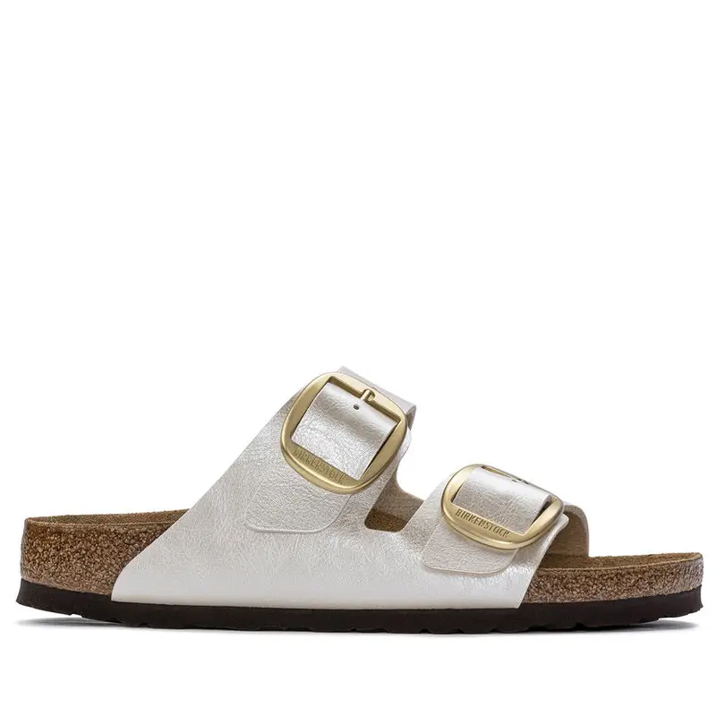 Sandalo Arizona Big Buckle Beige, Bianco