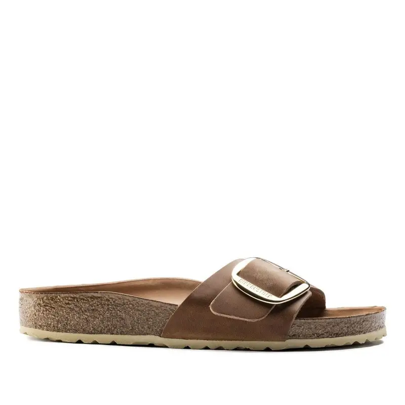 Birkenstock Sandalo Madrid Big Buckle Cuoio, Marrone Size EU 35