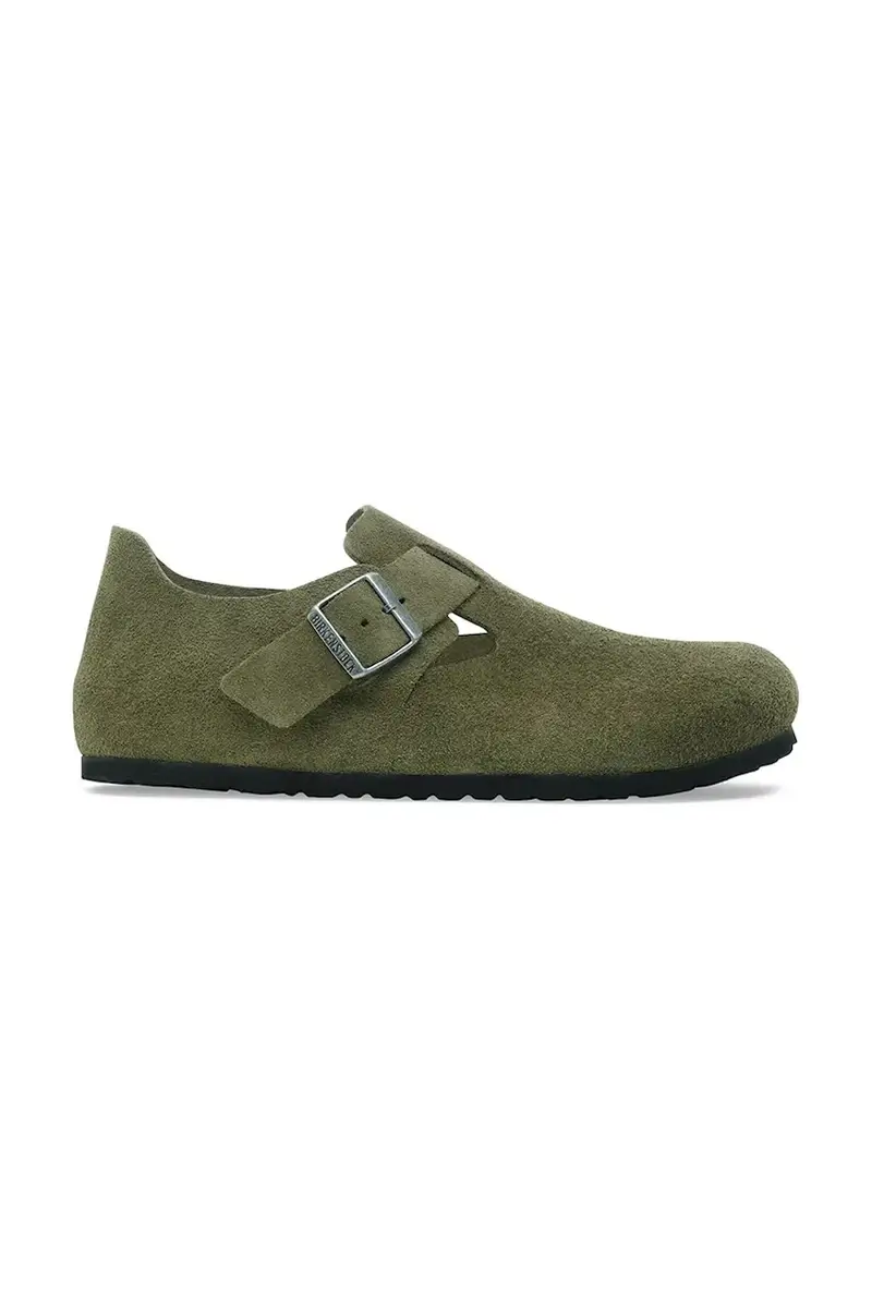 scarpe in camoscio London uomo colore verde 1030797