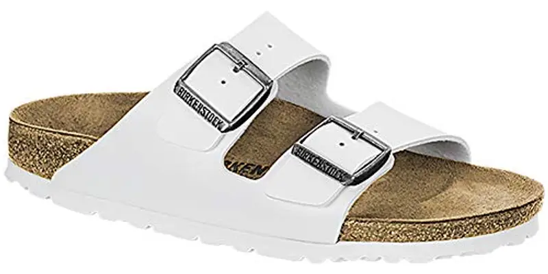 Birkenstock Women's Arizona White Birko-Flor 38 R