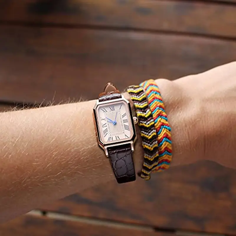 BISONSTRAP Cinturini per Orologi Donna, Cinturino di Ricambio Morbidi con Fibbia Iucida, 10mm, Marrone con Fibbia in Oro miniatura 2