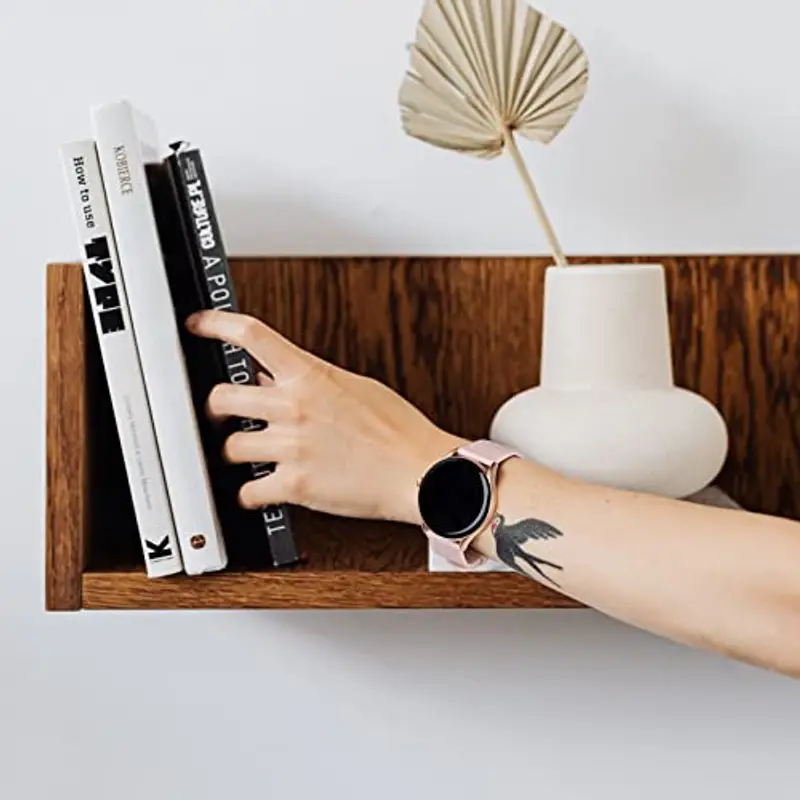 BISONSTRAP Cinturino per Orologi in Silicone, Leggeri Cinturini con Sgancio Rapido, 20mm, Rosa con Fibbia Nera miniatura 2