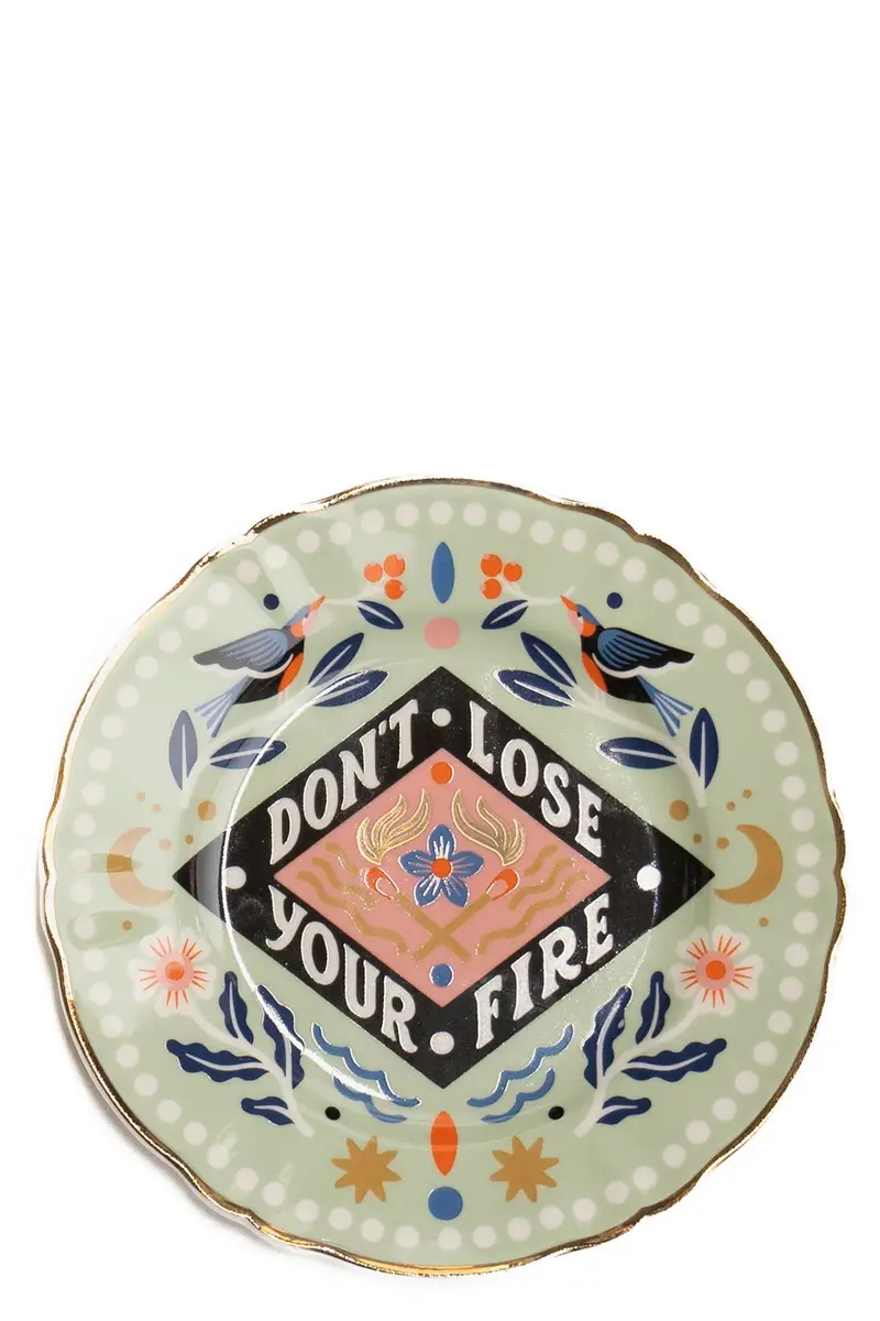 Piatto 'Don't Lose Your Fire' ⌀ 16 Cm Multi