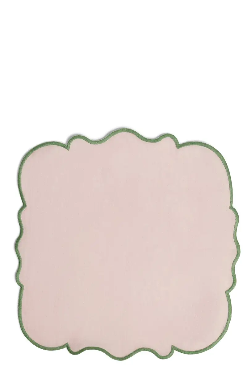 Set 2 Tovaglioli Bordo Smerlato Rosa