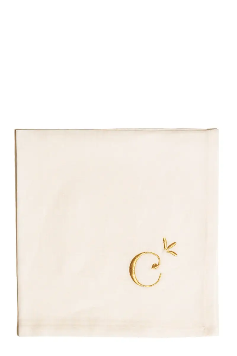 Tovagliolo Lettera 'C' Bianco