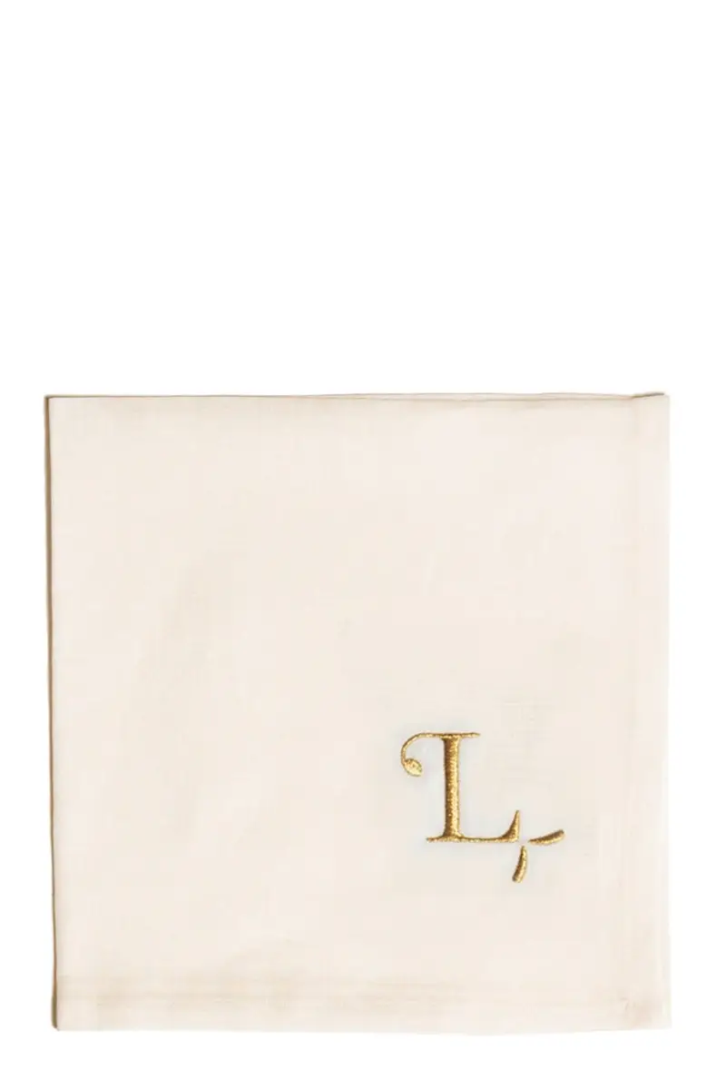 Tovagliolo Lettera 'L' Bianco