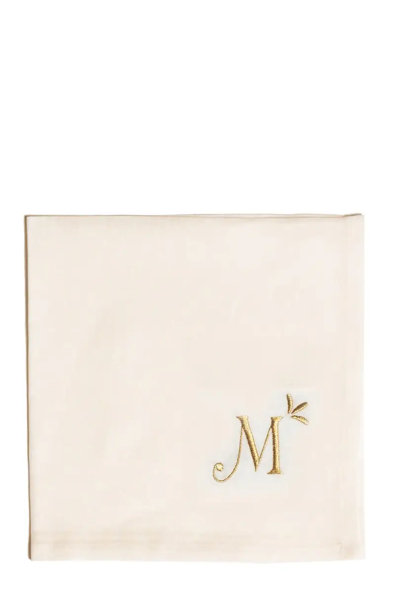 Tovagliolo Lettera 'M' Bianco