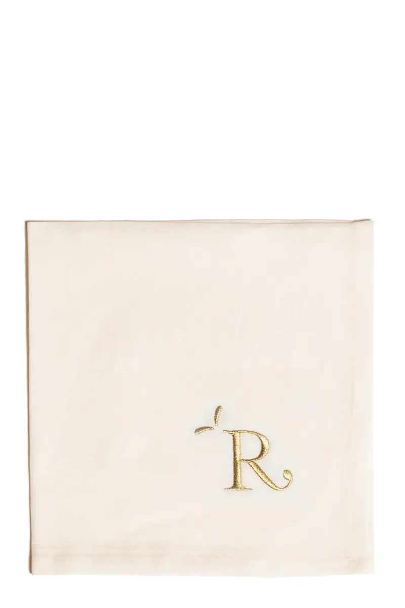 Tovagliolo Lettera 'R' Bianco
