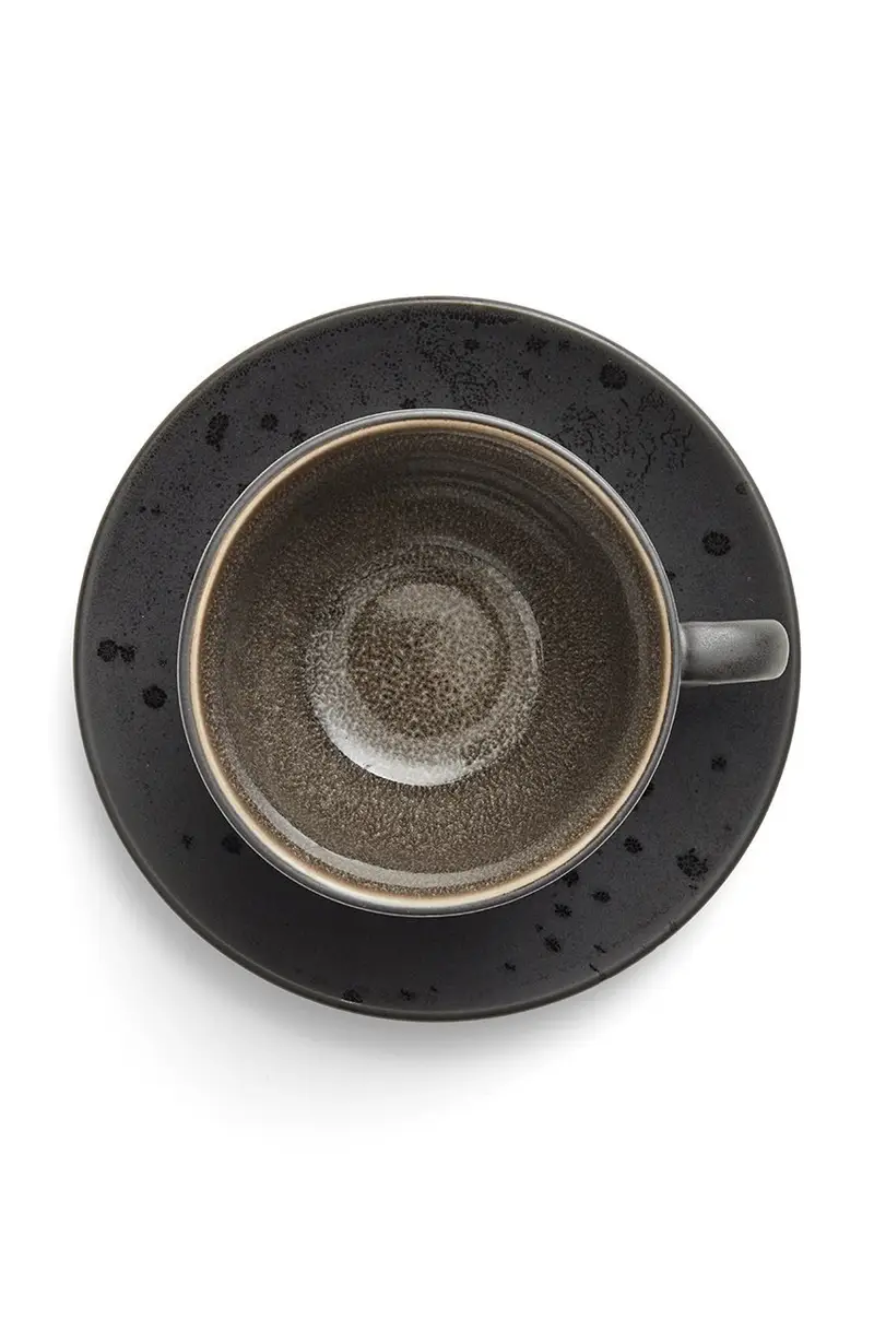 set tazzine con piattino (4-pack) Nero miniatura 5