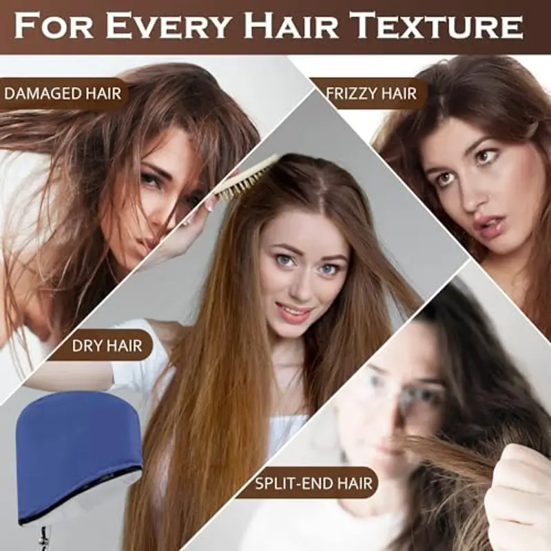Biutee Cappellino per Capelli Elettrico per la Cura dei Capelli, Tappo di Evaporazione con 2 Modalità di Cappellino per Capelli Elettrico, Adatto per l'Uso in Spa, Saloni e Case(Blu) miniatura 3