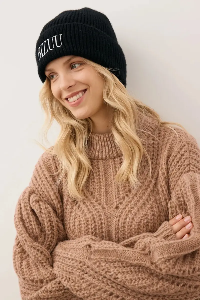 cappello con lana ROYU Nero miniatura 5