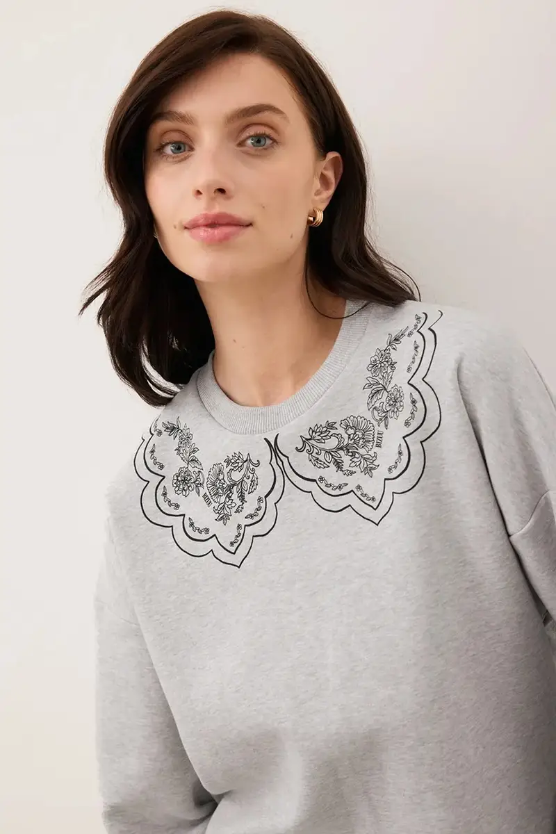 felpa COLLIER donna colore grigio COLLIER SZARY miniatura 2